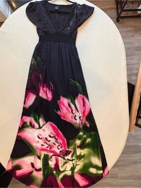 Desigual Floral Maxi Dress - Size EU 38